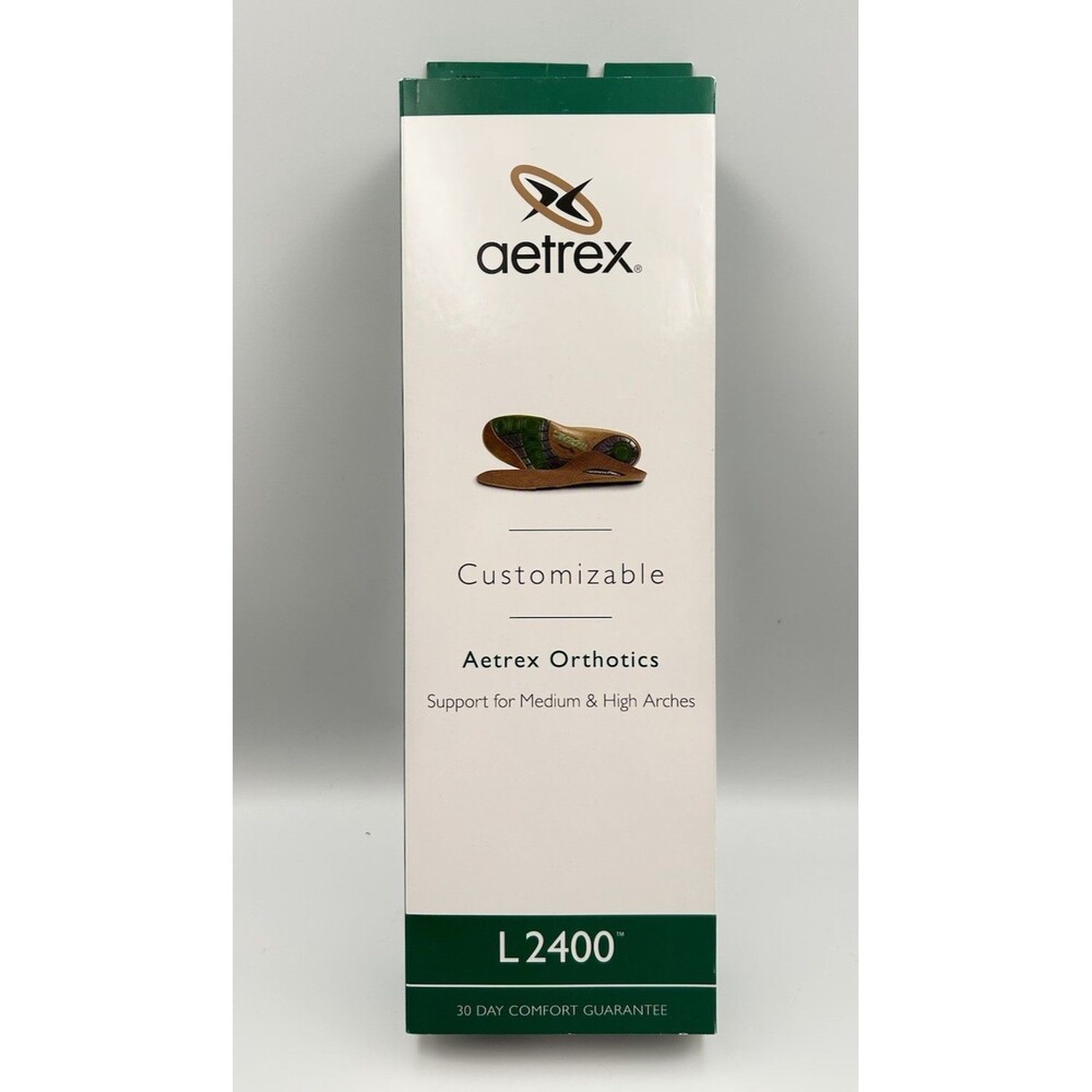 New Aetrex Men’s Size 7 L2400 Customizable Lynco Foot Orthotics Full Length